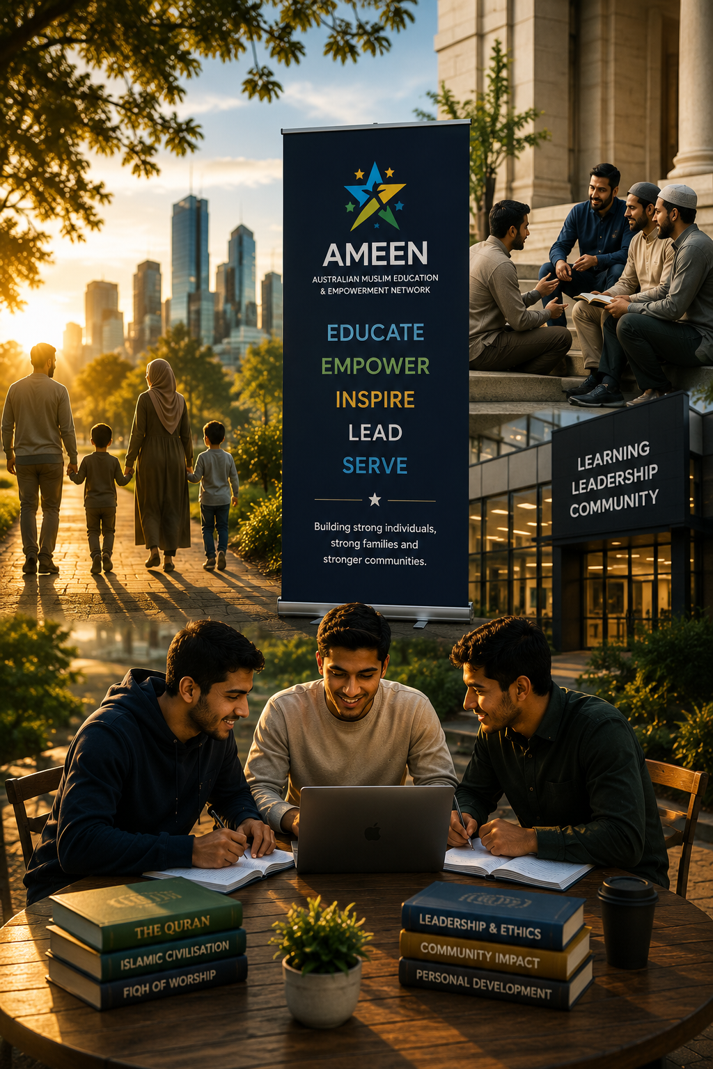 Australian Muslim families, students and community in Melbourne